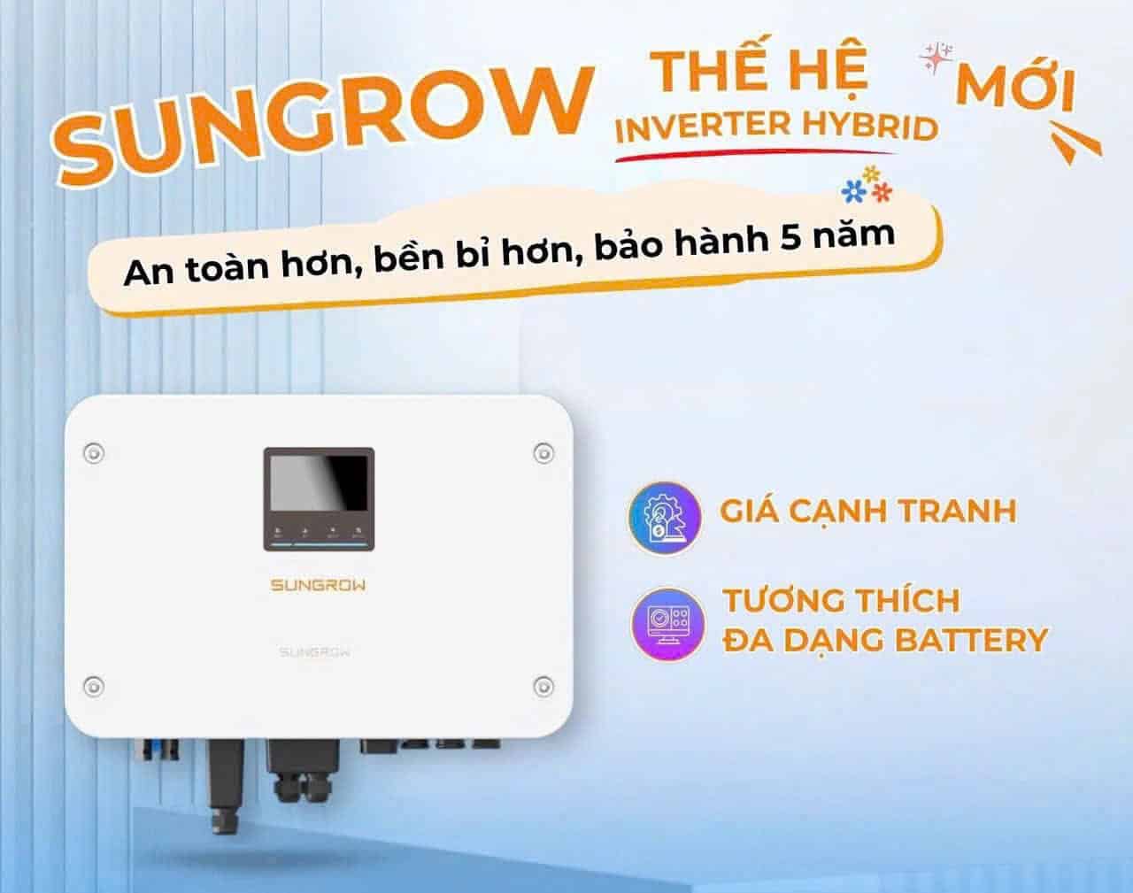 Inverter Hybrid Sungrow 5/6/25Kw Giá Rẻ | GP Tech INVERTER HYBRID SUNROW GIA RE | GP Tech