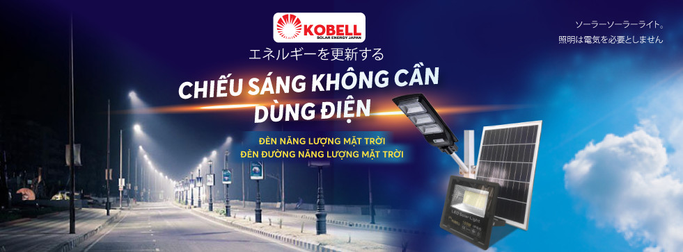 Đèn năng lượng mặt trời 100W chính hãng | GP Tech den nlmt troi kobell nhat ban japan | GP Tech