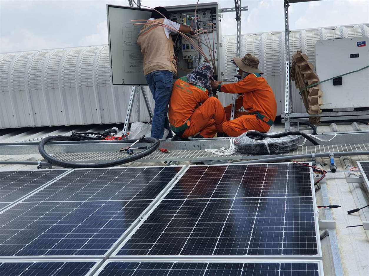 Công trình hệ thống điện mặt trời 750kwp tại Thủ Đức, TPHCM | GP Tech du an dien mat troi 750kwp tai thu duc | GP Tech