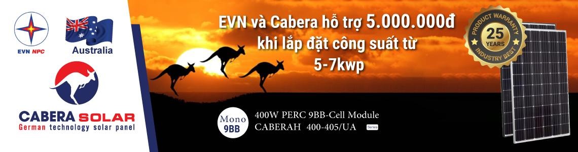 Tấm pin năng lượng mặt trời CABERA 100W | GP Tech truong trinh khuyen mai pin mat troi | GP Tech