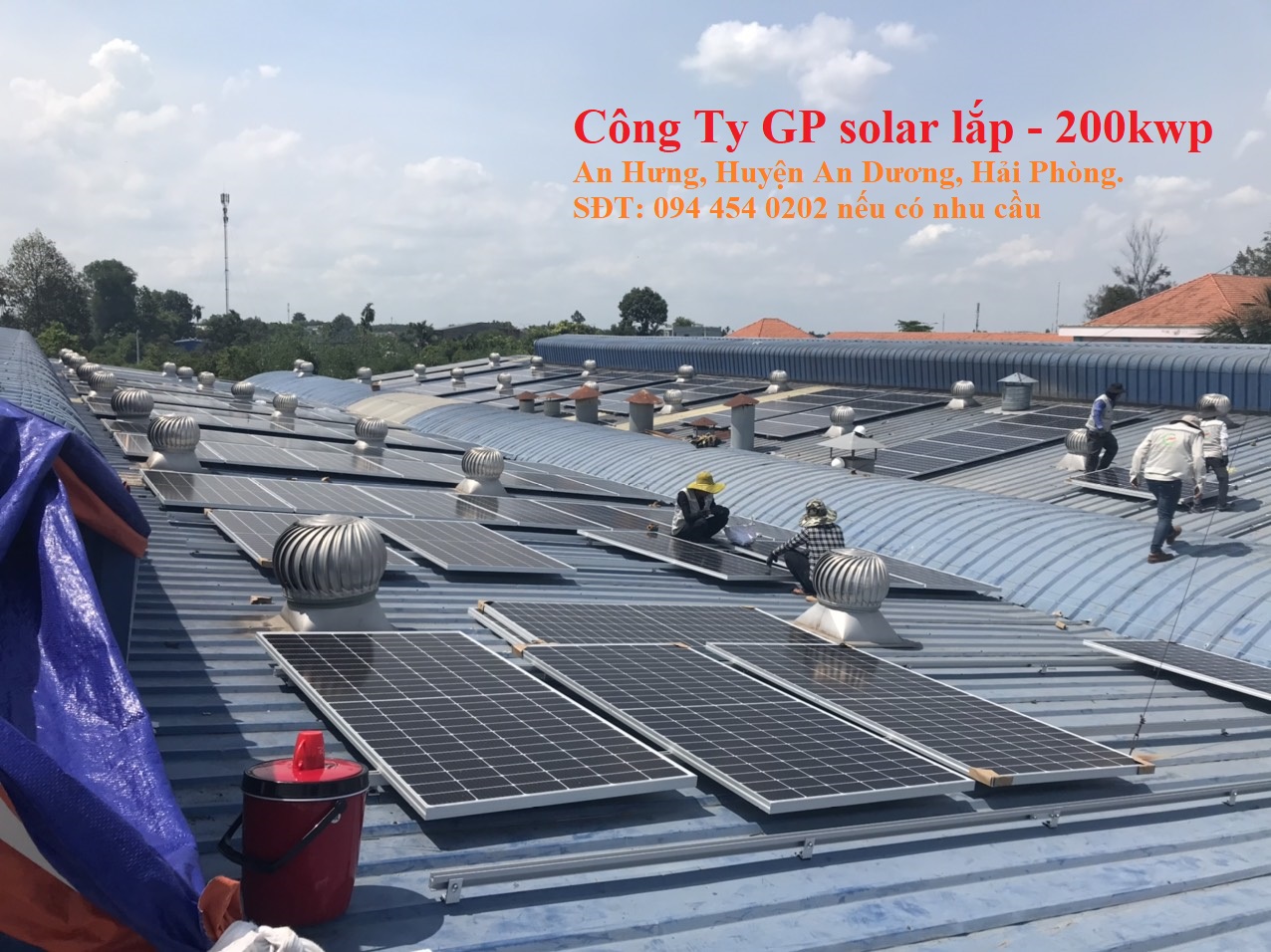 lap 200 kwp dien mat troi huyen an duong hai phong | GP Tech