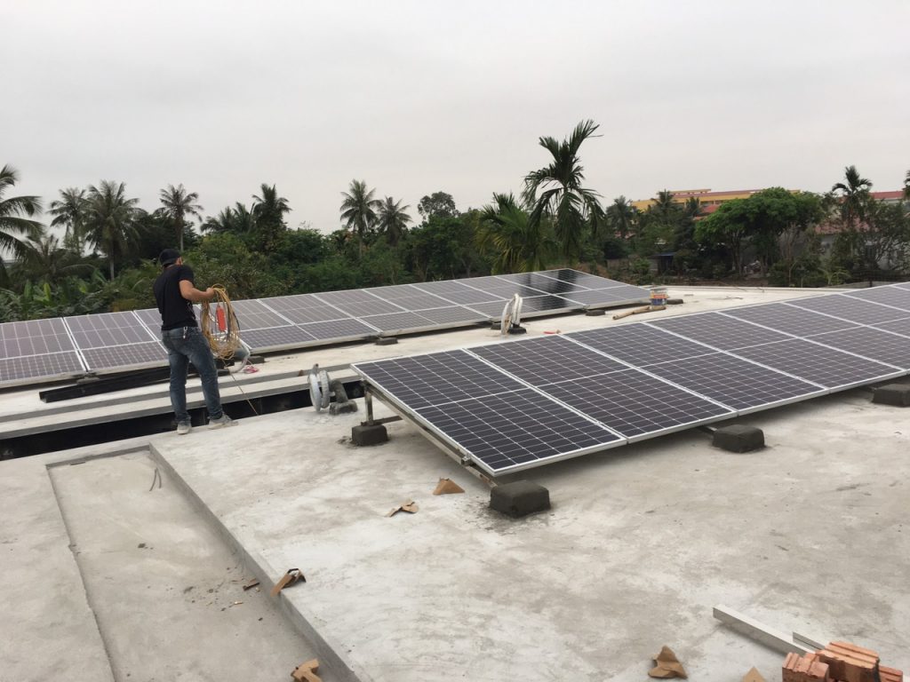 Lắp đặt hệ thống điện mặt trời tại TP Hải Phòng | GP Tech mot du an dien mat troi tai hai phong cua gpsolar | GP Tech