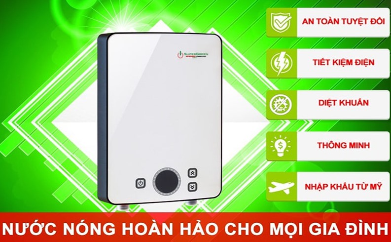 Máy nước nóng hồng ngoại Siogreen | GP Tech Ưu điểm của máy nước nóng lạnh hồng ngoại Siogreen