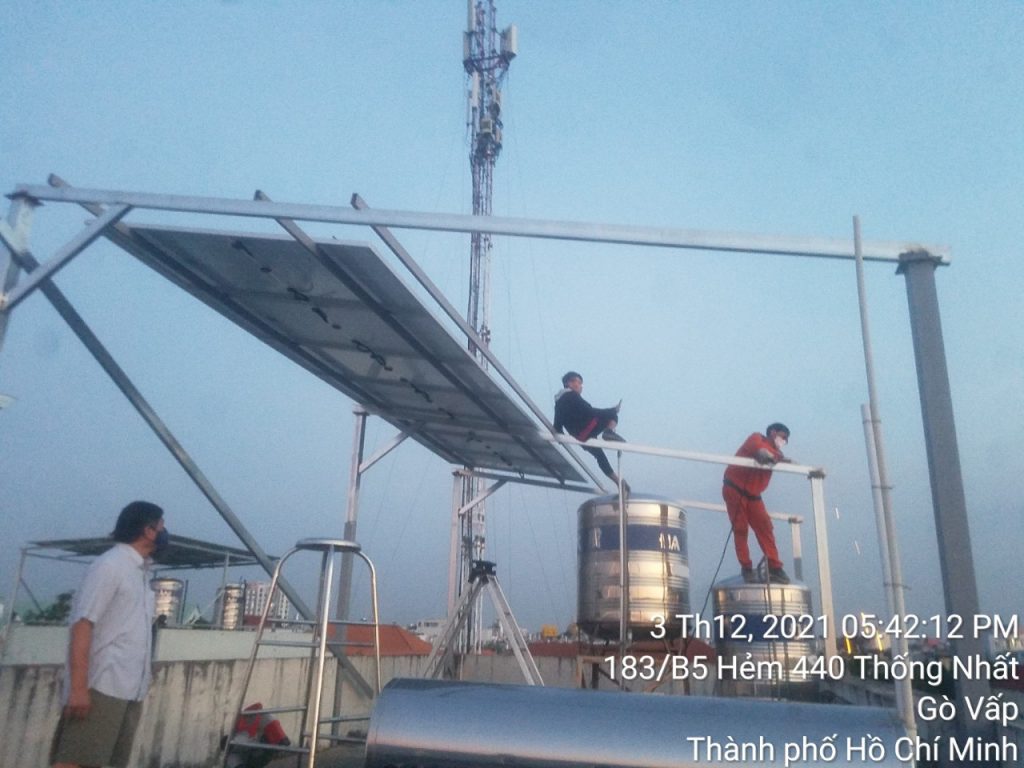 gpsolar lap dat lap dat he thong dien mat troi 6 kwp tai go vap tphcm | GP Tech