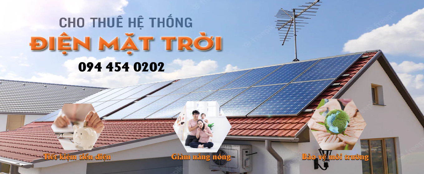 Cho thuê hệ thống điện năng lượng mặt trời 3KWp áp mái | GP Tech cho thue he thong dien mat troi | GP Tech