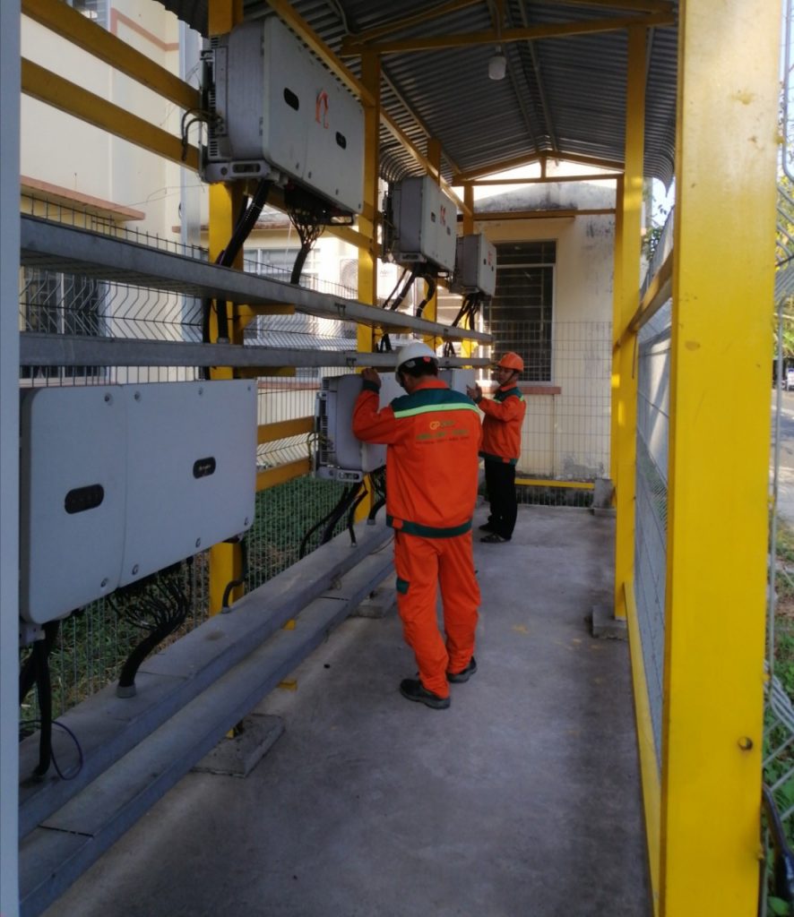 Kiểm tra bảo trì định kỳ và khắc phục sự cố điện mặt trời áp mái tại Đồng Nai | GP Tech do kiem bao tri inverter huawei nha may solar dong nai | GP Tech