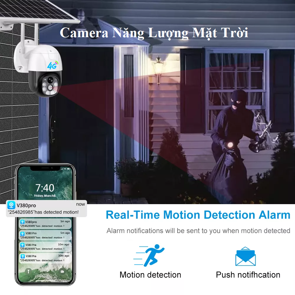 Camera năng lượng mặt trời 4G | GP Tech camera nang luong mat troi gia re 5W tphcm | GP Tech