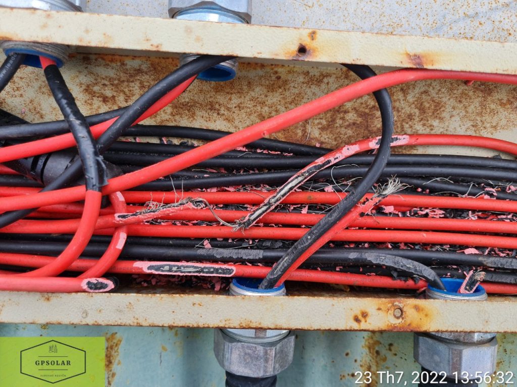 Kiểm tra sửa chữa xử lý lỗi điện mặt trời ở Long An | GP Tech chuot can day dc dien mat troi gay loi | GP Tech