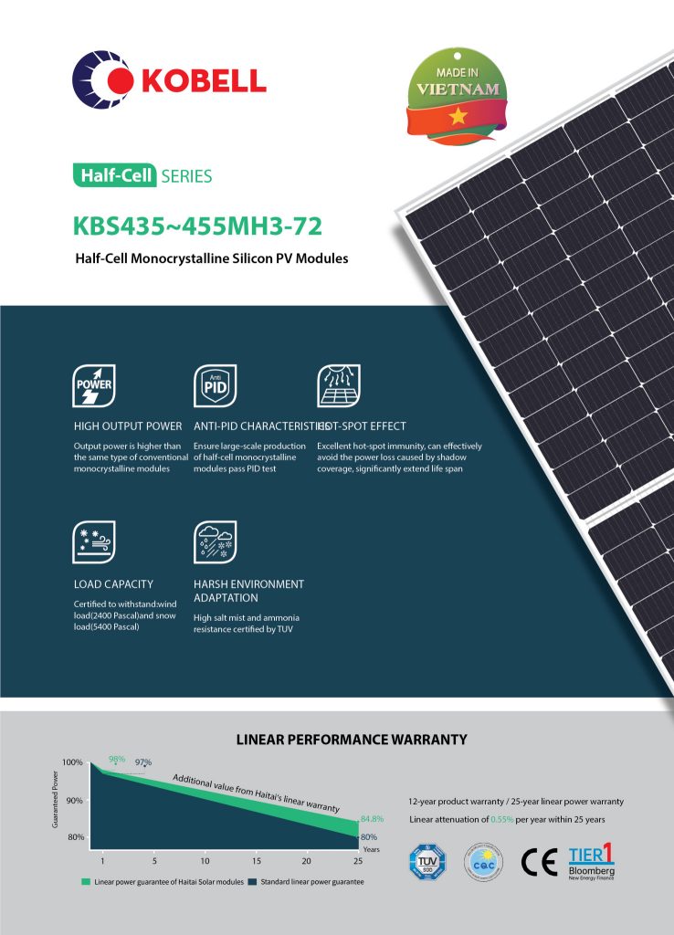 Kobel solar 440W made in Viet Nam | GP Tech