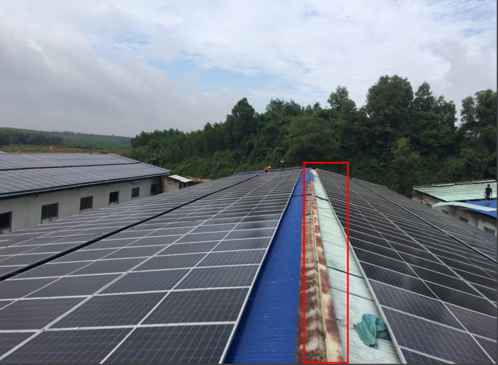 Cải tạo thay tôn mới sửa chữa hệ thống điện mặt trời áp mái | GP Tech son thang mang cap cai tao solar ap mai | GP Tech