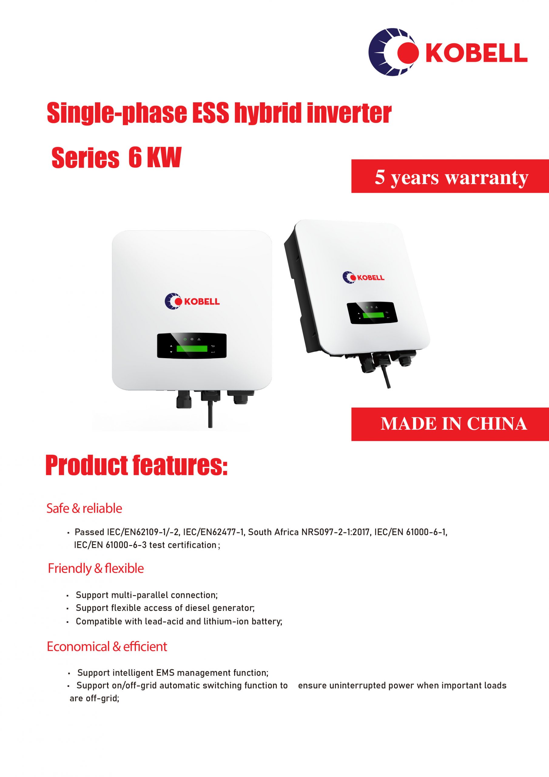 Pin lưu trữ điện lithium - LIFePo4 | GP Tech Hybrid inverter Kobell 6000 scaled | GP Tech