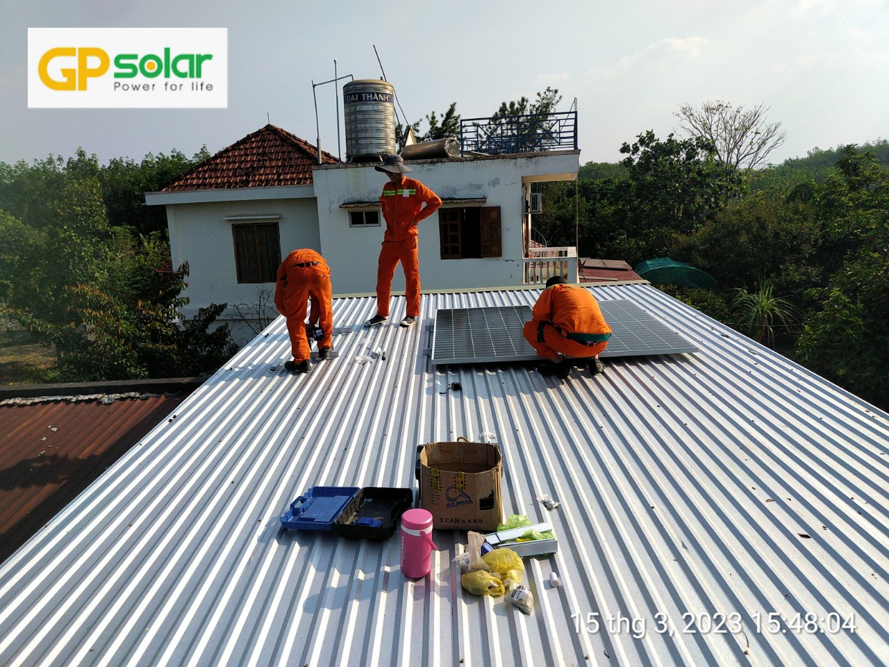 Lắp điện năng lượng mặt trời 5kwp Bình Phước | GP Tech cong ty lap dien mat troi binh phuoc | GP Tech