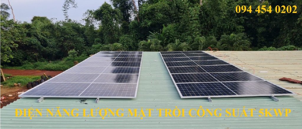 Lắp điện năng lượng mặt trời 5kwp Bình Phước | GP Tech gia lap dat dien nang luong mat troi chat luong | GP Tech