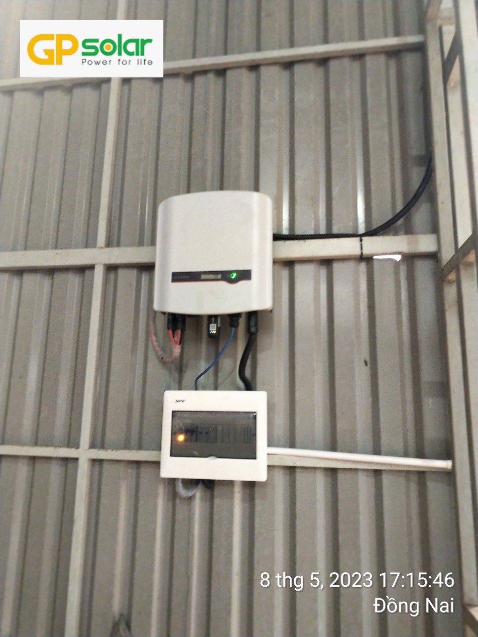 Lắp đặt hệ thống điện mặt trời 5KWp ở Trảng Bom, Đồng Nai | GP Tech inverter nang luong mat troi 5kw dong nai | GP Tech
