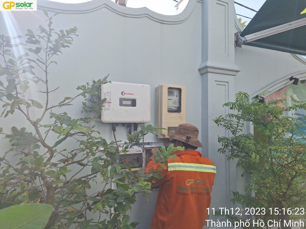 gpsolar thi cong he thong dien mat troi hoa luoi bam tai 4 5kwp | GP Tech