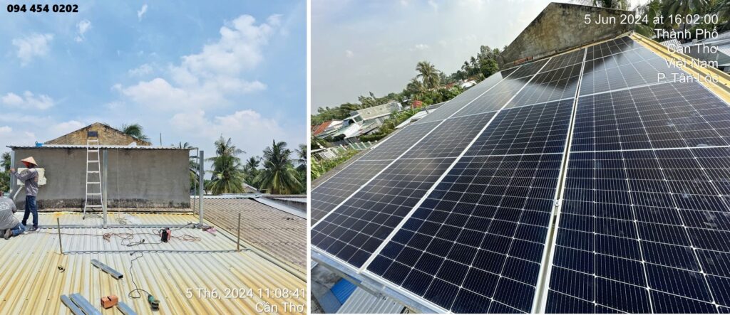 Lắp đặt điện mặt trời có lưu trữ 15kw ở TP Cần Thơ | GP Tech cong ty GP solar can tho | GP Tech