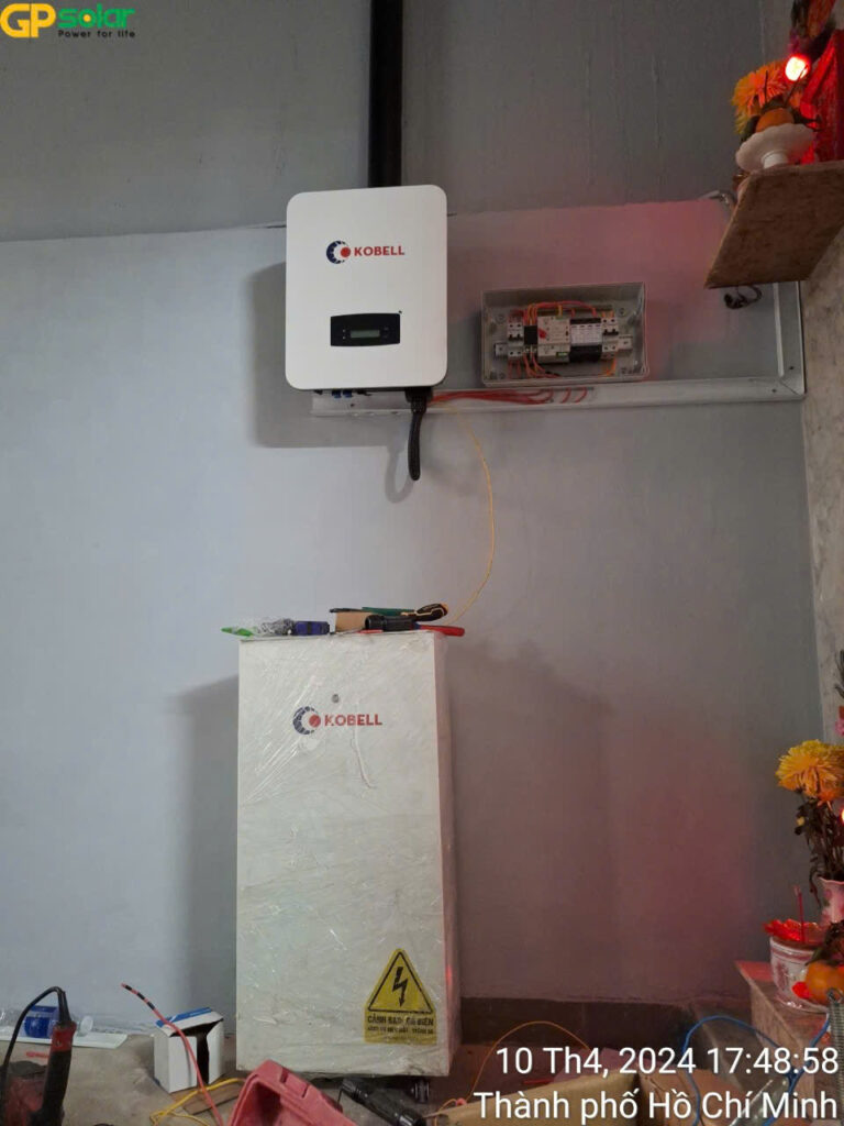 Điện mặt trời 5kw có lưu trữ ở Bình Tân TP. HCM | GP Tech inverter dien mat troi 5kw co luu tru binh tan tphcm | GP Tech