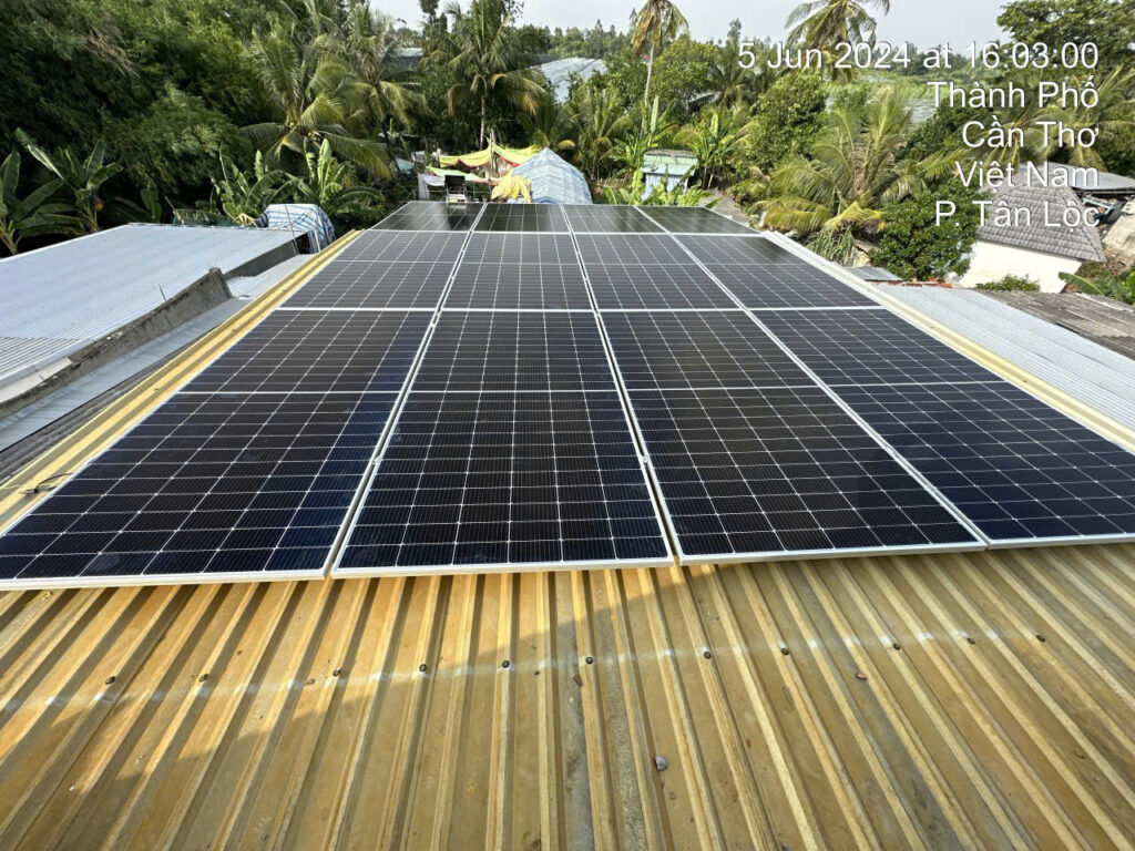 Lắp đặt điện mặt trời có lưu trữ 15kw ở TP Cần Thơ | GP Tech lap dien mat troi co luu tru 15kw o tp can tho | GP Tech