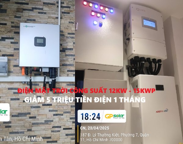 dien mat troi 12kw ho gia dinh | GP Tech