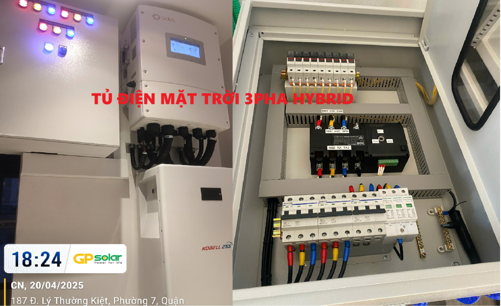 Tủ điện năng lượng mặt trời 1Pha và 3Pha Lưu Trữ