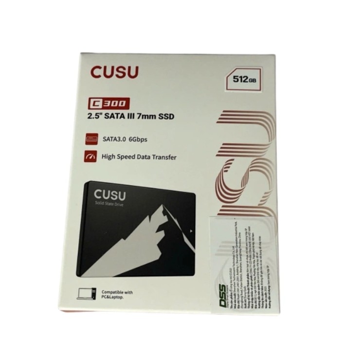 TĂNG TỐC MÁY TÍNH CŨ HIỆU QUẢ VỚI CUSU C300 2.5 SATAIII 3D NAND SSD 512GB, R/W up to 520/450MB/s